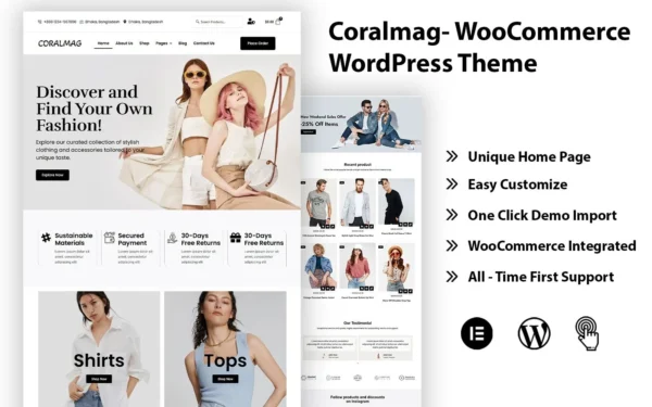 Coralmag – WooCommerce WordPress Temasi
