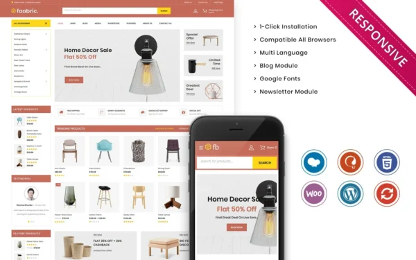 Faabric The Furniture Store Responsive WooCommerce Temasi