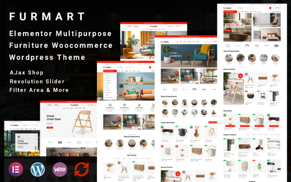 FurMart Elementor Multipurpose Furniture Woocommerce Wordpress Temasi