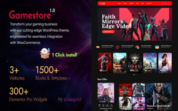 Gamestore Game Store Woocommerce Temasi