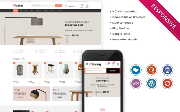 Glazing The Furniture Store Responsive WooCommerce Temasi