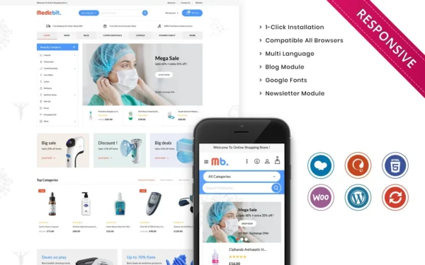 Medicbit The Medical Store Responsive WooCommerce Temasi