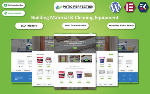 Patio Perfection Window Building Material Cleaning Equipment Elementor WooCommerce Temasi