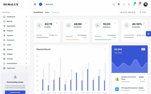 Duralux Admin Dashboard Next JS Admin Temasi