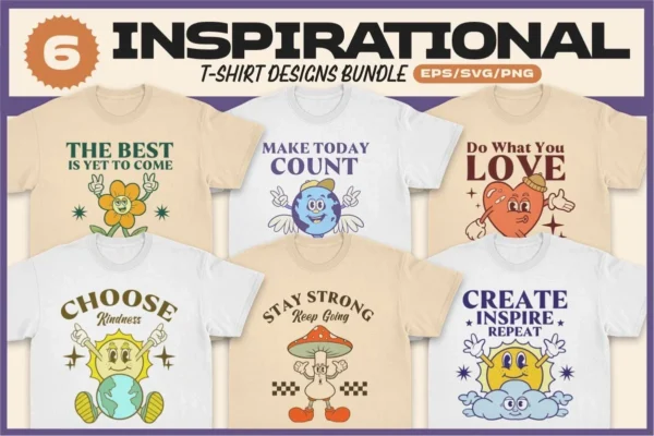 Inspirational T shirt Designs Bundle T shirt Tasarim Paketi