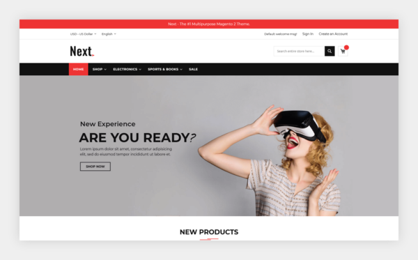 Next – Responsive Electronics Magento Temasi