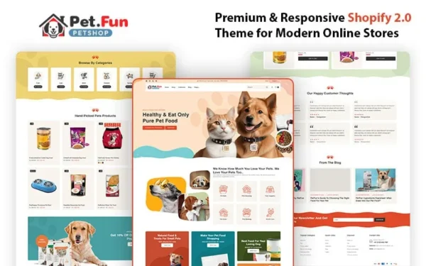 PetFun – Pet Food Supplies Shopify Temasi