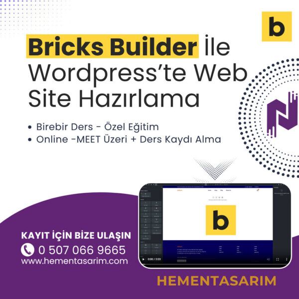 Bricks Builder İle Wordpresste Web Site Yapma